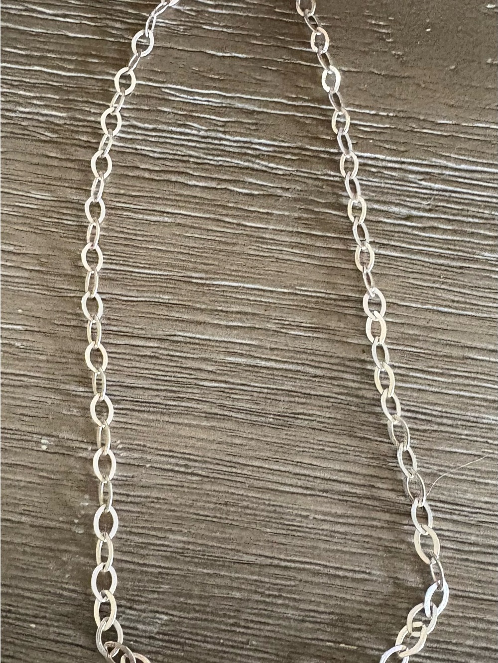 Sterling Silver 925 Oval Link Necklace 15”